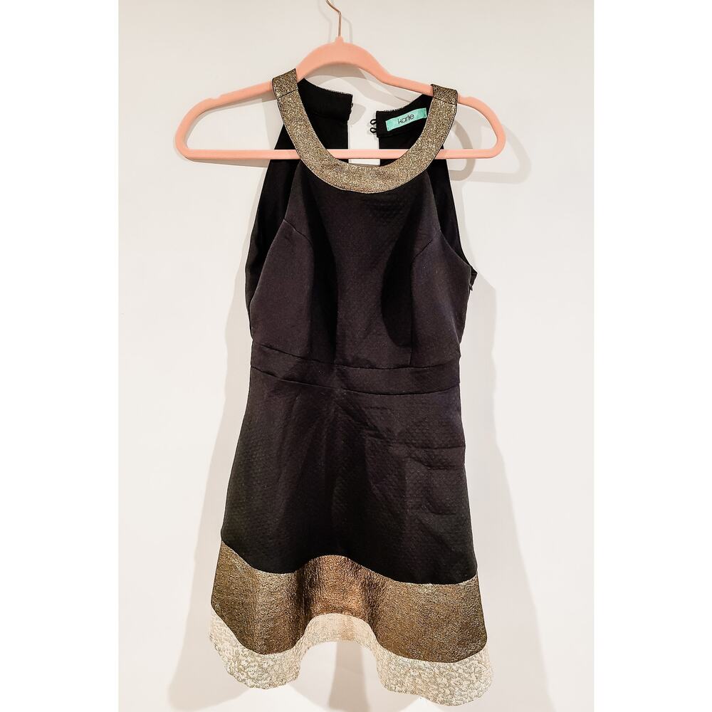 Women's Karlie Black and Gold Cocktail Dress Size S